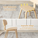 Modern Dining Chair Set of 2 with Wide Seat-Natural