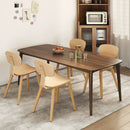 Modern Dining Chair Set of 4 with Wide Seat-Natural by LJGDeals