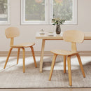Modern Dining Chair Set of 4 with Wide Seat-Natural by LJGDeals