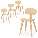 Modern Dining Chair Set of 4 with Wide Seat-Natural by LJGDeals