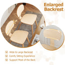 Modern Dining Chair Set of 4 with Wide Seat-Natural