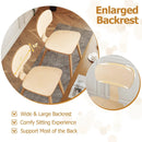 Modern Dining Chair Set of 4 with Wide Seat-Natural by LJGDeals
