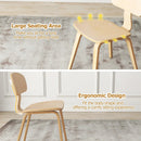 Modern Dining Chair Set of 4 with Wide Seat-Natural by LJGDeals