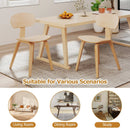 Modern Dining Chair Set of 4 with Wide Seat-Natural by LJGDeals
