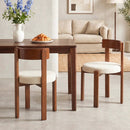 Modern Dining Chairs Set of 2 with Solid Rubber Wood Legs by LJGDeals