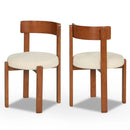 Modern Dining Chairs Set of 2 with Solid Rubber Wood Legs by LJGDeals