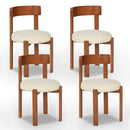 Modern Dining Chairs Set of 4 with Solid Rubber Wood Legs by LJGDeals