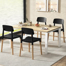 Modern Dining Side Chairs Set of 4 with Ergonomic Backrest for Dining Room by LJGDeals