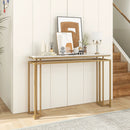Modern Entryway Table with Gold Heavy-duty Metal Frame and Anti-toppling Kit for Living Room by LJGDeals