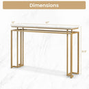 Modern Entryway Table with Gold Heavy-duty Metal Frame and Anti-toppling Kit for Living Room by LJGDeals