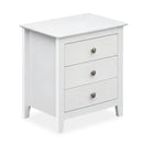 Modern Farmhouse 3-Drawer NightStand with Wood Grain Accents and Sleek Knobs by DirectDeals