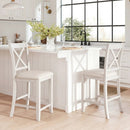 Counter Height Bar Stools with Cushion and Footrest by LJGDeals