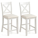 Counter Height Bar Stools with Cushion and Footrest by DirectDeals