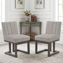 Modern Farmhouse Fabric Dining Chairs Set of 2 with 5.5" Thickened Padded Seat by LJGDeals