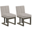 Modern Farmhouse Fabric Dining Chairs Set of 2 with 5.5" Thickened Padded Seat by DirectDeals
