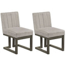 Modern Farmhouse Fabric Dining Chairs Set of 2 with 5.5" Thickened Padded Seat by LJGDeals