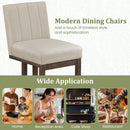 Modern Farmhouse Fabric Dining Chairs Set of 2 with 5.5" Thickened Padded Seat by DirectDeals