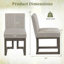 Modern Farmhouse Fabric Dining Chairs Set of 4 with 5.5" Thickened Padded Seat by LJGDeals