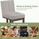Modern Farmhouse Fabric Dining Chairs Set of 4 with 5.5" Thickened Padded Seat by LJGDeals