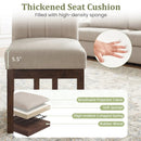 Modern Farmhouse Fabric Dining Chairs Set of 4 with 5.5" Thickened Padded Seat by LJGDeals