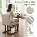 Modern Farmhouse Fabric Dining Chairs Set of 4 with 5.5" Thickened Padded Seat by LJGDeals