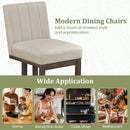 Modern Farmhouse Fabric Dining Chairs Set of 4 with 5.5" Thickened Padded Seat by LJGDeals