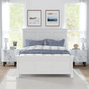 2-Drawer Nightstand Modern Faux Marble Bedside Table with Storage-White