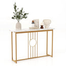 Modern Faux Marble Top Entryway Table-White by LJGDeals