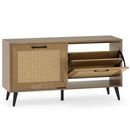 Modern Freestanding Shoe Cabinet with 2 Flip Drawers and Adjustable Shelves for Entryway-Natural by LJGDeals