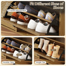 Modern Freestanding Shoe Cabinet with 2 Flip Drawers and Adjustable Shelves for Entryway-Natural by LJGDeals