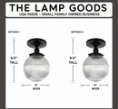 Modern Holophane Glass Ceiling Light