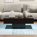 Modern LED Coffee Table with 20 Color LED Lights and 2 Storage Drawers by LJGDeals