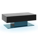 Modern LED Coffee Table with 20 Color LED Lights and 2 Storage Drawers by LJGDeals