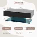 Modern LED Coffee Table with 20 Color LED Lights and 2 Storage Drawers by LJGDeals