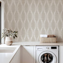 Ogee Sketchy Ovals Wallpaper - Light Brown