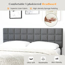 King Size Modern Linen Bed Frame with Adjustable Headboard-Gray by LJGDeals