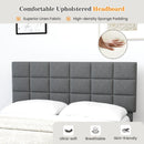 Queen Size Modern Linen Bed Frame with Adjustable Headboard-Gray by LJGDeals