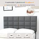 Full Size Modern Linen Bed Frame with Adjustable Headboard-Gray by LJGDeals