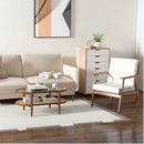 Modern Living Room Set: Loveseat Armchair Side Table & Coffee Table by LJGDeals