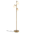 Modern Living Room Set: Modular L-shaped Sectional Sofa Lift Top Coffee Table & 3-Globe Floor Lamp by LJGDeals