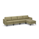 Modern Living Room Set: Modular L-shaped Sectional Sofa Lift Top Coffee Table & 3-Globe Floor Lamp by LJGDeals