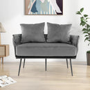 Modern Loveseat Sofa Upholstered Dutch Velvet Sofa Couch by LJGDeals