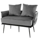 Modern Loveseat Sofa Upholstered Dutch Velvet Sofa Couch by LJGDeals