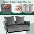Modern Loveseat Sofa Upholstered Dutch Velvet Sofa Couch by LJGDeals