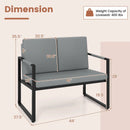 Modern Loveseat Sofa 2 Seater Small Couch by LJGDeals