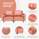 Modern Loveseat Sofa with 2 Bolsters and Side Storage Pocket by LJGDeals