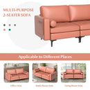 Modern Loveseat Sofa with 2 Bolsters and Side Storage Pocket by LJGDeals