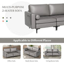 Modern Loveseat Sofa with 2 Bolsters and Side Storage Pocket by LJGDeals
