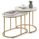 Modern Nesting Coffee Table Set of 2-White by LJGDeals