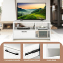 Modern Media Console Table with 3 Open Compartments and 1 Storage Drawer-White by LJGDeals